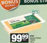 Spar SPAR Vacuum Packed Cheese 700 g offer