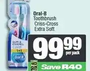 Spar Oral-B Toothbrush Criss-Cross Extra Soft offer