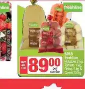 Spar SPAR Freshline Potatoes 2 kg, Tomato 1 kg, Onion 1 kg & Carrot 750 g combo _ Buy all for offer