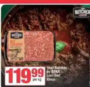Spar Your Butcher by SPAR Lean Beef Mince per kg offer