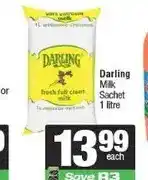 Spar Darling Milk Sachet 1 litre offer
