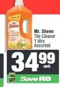 Spar Mr. Sheen Tile Cleaner 1 litre Assorted offer