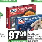 Spar Sea Harvest Crisp & Chunky or Hake Medallions 500 g/450 g offer