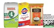 Spar Golden Delight Parboiled Rice 2 kg, Iwisa Super Maize Meal 2.5 kg & Snowflake Flour 2.5 kg - Buy all offer