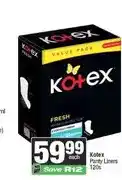 Spar Kotex Panty Liners 120s offer