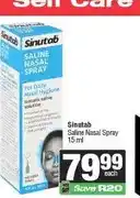 Spar Sinutab Saline Nasal Spray 15 ml offer