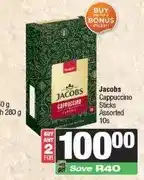 Spar Jacobs Cappuccino Sticks Assorted 10s - Buy 2 for offer