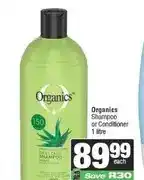 Spar Organics Shampoo or Conditioner 1 litre offer