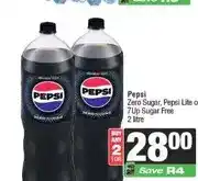Spar Pepsi Zero Sugar, Pepsi Lite or 7Up Sugar Free 2 litre - Buy 2 for offer