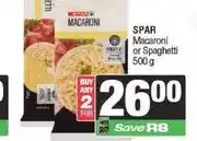 Spar SPAR Macaroni or Spaghetti 500g - Buy 2 for offer