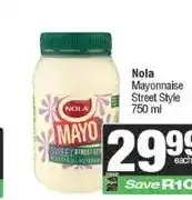Spar Nola Mayonnaise Street Style 750ml offer