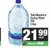 Spar Tsitsikamma Spring Water Still 5 litre offer