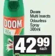Spar Doom Multi Insects Odourless Spray 300 ml offer