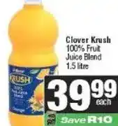 Spar Clover Krush 100% Fruit Juice Blend 1.5 litre offer