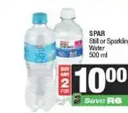 Spar SPAR Still or Sparkling Water Assorted 500 ml - Buy 2 for offer