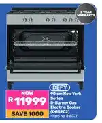 Game 90 cm New York Series 5-Burner Gas Electric Cooker (DGS902) offer