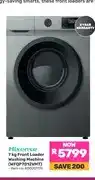Game Hisense 7 kg Front Loader Washing Machine (WFQP7012VMT) offer