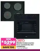 Game Defy Slimline Undercounter Oven and Hob Box Set (DCB822E) offer
