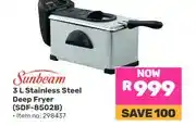 Game Sunbeam 3 L Stainless Steel Deep Fryer (SDF-8502B) offer