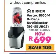 Game Eiger Vortex 1000 W 8-Piece Nutriblender (EG-SBUB02) offer
