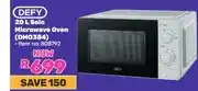 Game Defy 20 L Solo Microwave Oven (DMO384) offer