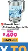 Game Bennett Read 1.7 L Novaluxe Glass Kettle offer