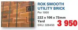 Cashbuild ROK SMOOTH UTILITY BRICK offer