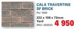Cashbuild CALA TRAVERTINE SF BRICK offer