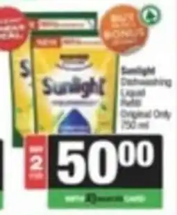 Spar Savemor Sunlight Dishwashing Liquid offer
