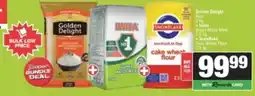 Spar Savemor Golden Delight Rice + Twisa Super Maize Meal + Snowflake Cake Wheat Flour offer