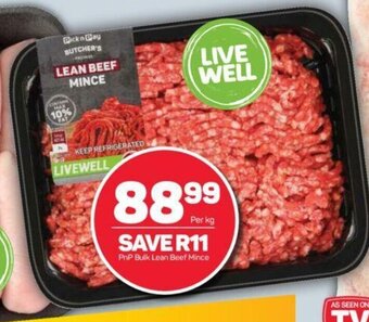 Pick n Pay PnP Bulk Lean Beef Mince per kg offer