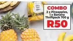 Food Lover's Market 2 x pineapples, 1 x banana thriftpack offer