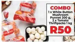 Food Lover's Market White button mushroom punnet & tomato thriftpacks offer