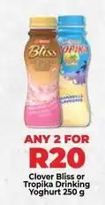 Food Lover's Market Clover - bliss or tropika drinking yoghurt offer
