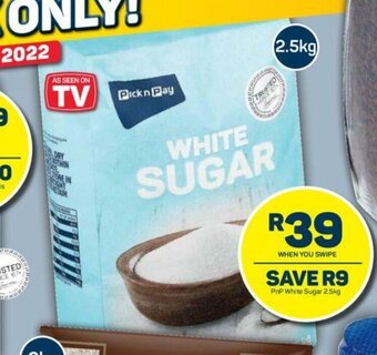 Pick n Pay PnP White Sugar 2.5kg offer