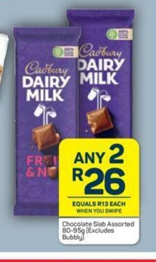 Chocolate Slab Assorted 80-95g