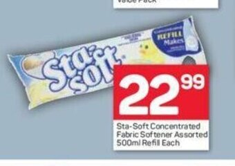 Pick n Pay Sta Soft Concentrated Fabric Softener Assorted 500ml Refill each offer