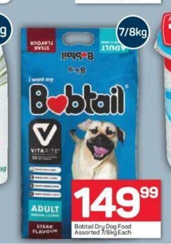 Pick n Pay Bobtail Dry Dog Food Assorted 7/8kg each offer