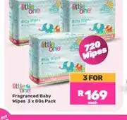 Game Little One Fragranced Baby Wipes 3 x 80s Pack offer