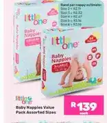 Game Little One Baby Nappies Value Pack Assorted Sizes offer