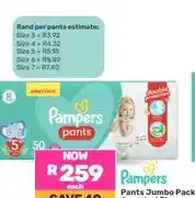 Game Pampers Pants Jumbo Pack Assorted Sizes offer