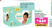 Game Pampers Premium Care Nappies Mega Box Assorted Sizes offer