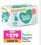 Game Pampers Baby Wipes 9-Pack Assorted offer