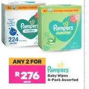 Game Pampers Baby Wipes 4-Pack Assorted - Any 2 for offer