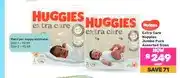 Game Huggies Extra Care Nappies Jumbo Pack Assorted Sizes offer