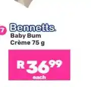 Game Bennetts Baby Bum Crème 75 g offer