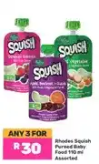 Game Rhodes Squish Pureed Baby Food 110 ml Assorted - Any 3 for offer