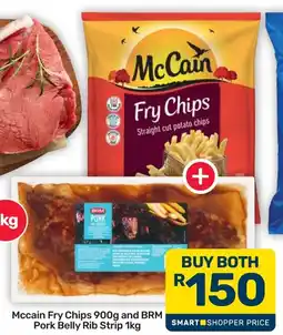 Pick n Pay Hypermarket McCain Fry Chips and BRM Pork Belly Rib Strip offer