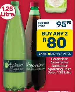 Pick n Pay Hypermarket Grapetiser Assorted or Appletiser Sparkling Fruit Juice offer