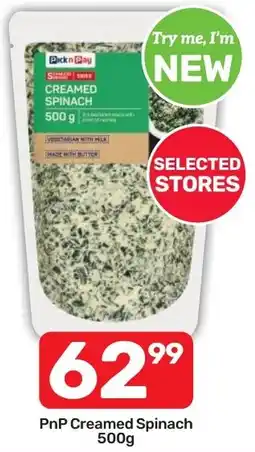 Pick n Pay Hypermarket PnP Creamed Spinach offer